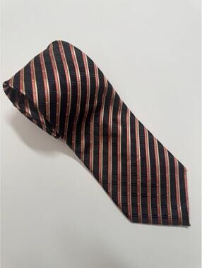 Alexander Julian Colours Tie With Orange Stripes
